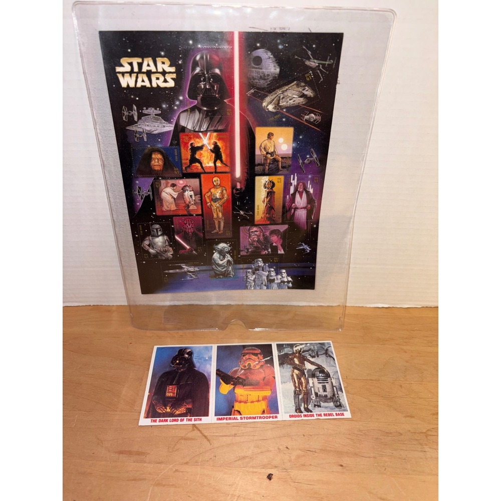 Star Wars USPS 2007  Stamp Sheet & 1981 Burger King Empire Strikes Back Cards